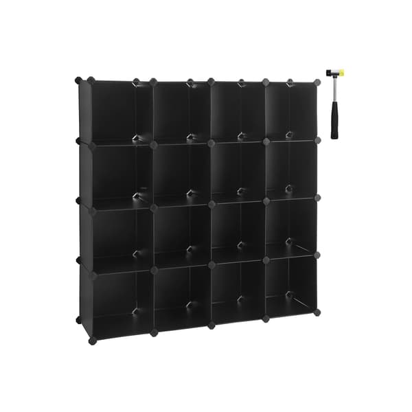 Skohylde - DIY-kubesystem - Stabelbar - Sort