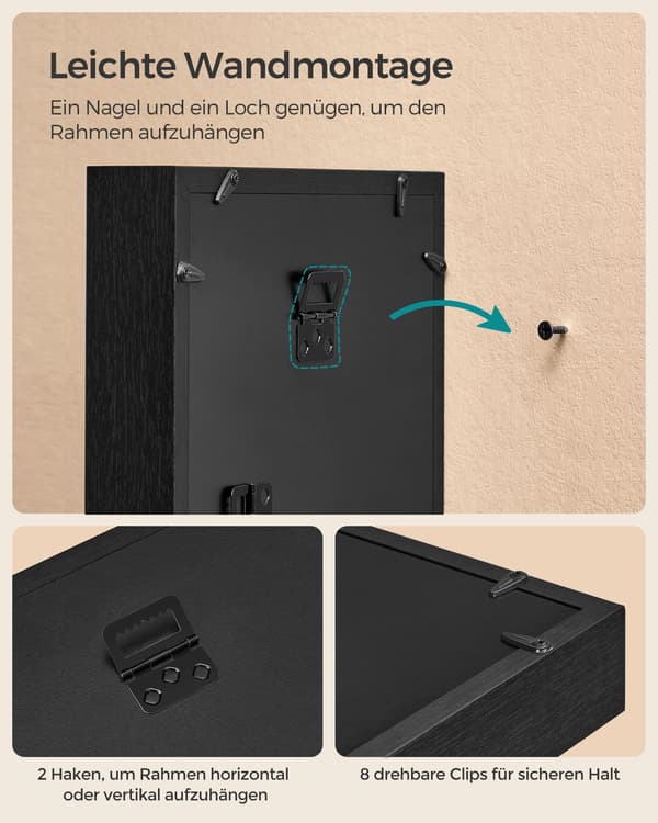 Fotoram - DIY-presentidé - svart