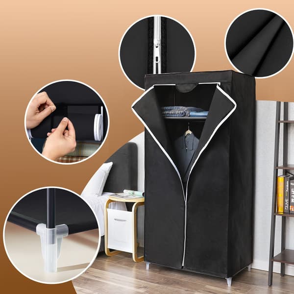 Garderobe - Pladsbesparende design - Sort