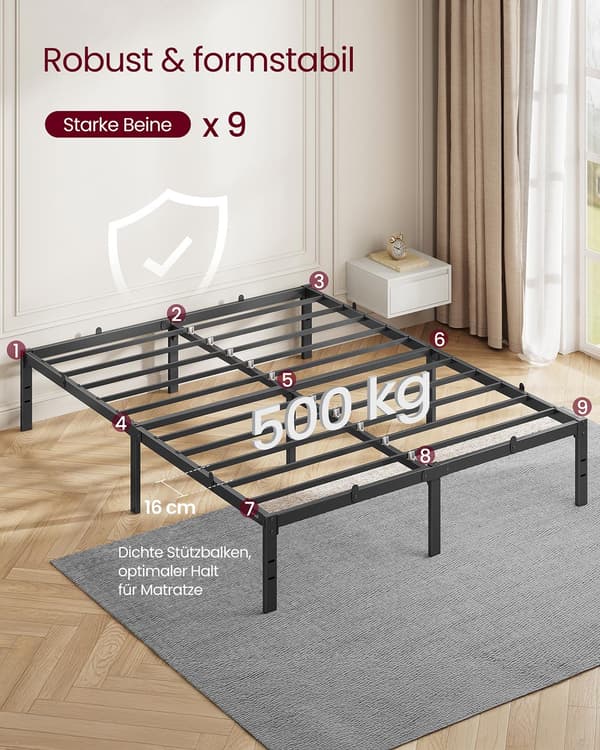 Dobbeltsengstel - Moderne design - Blæksort