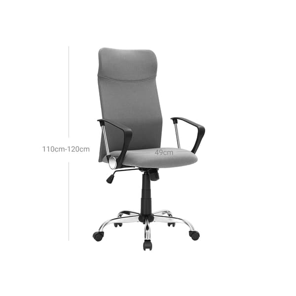 Kontorstol - Ergonomisk og justerbar - Grå