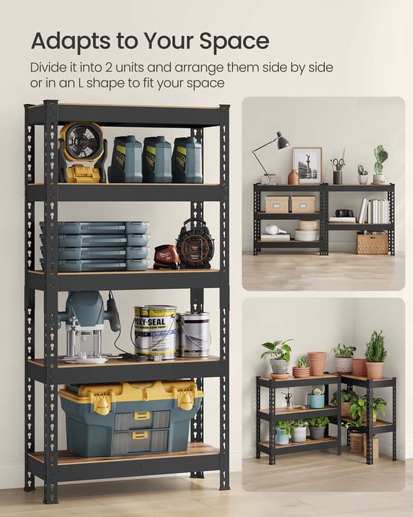 Bokhylla - Robust design - Stål - Svart