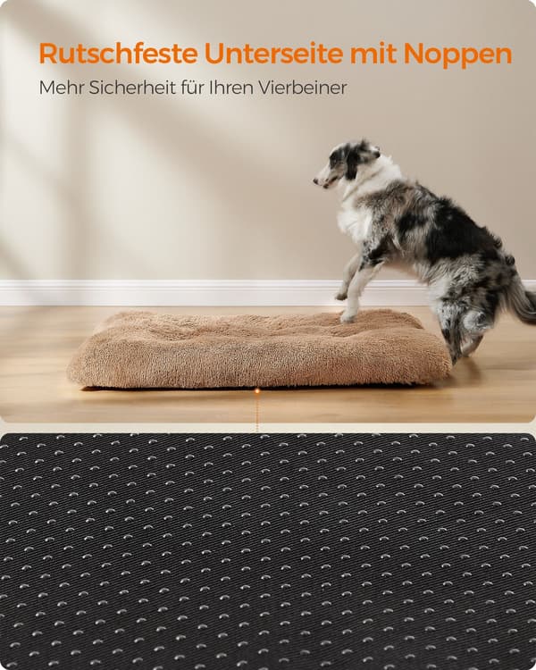 Hundeseng - blødt fyld - kamelbrun
