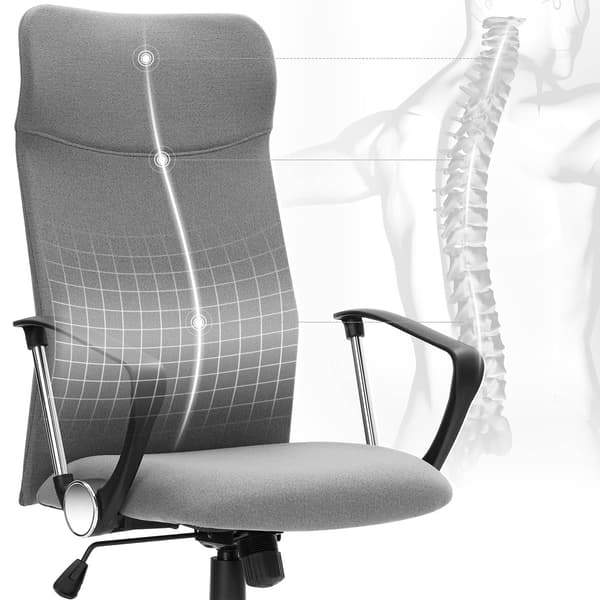 Kontorstol - Ergonomisk og justerbar - Grå