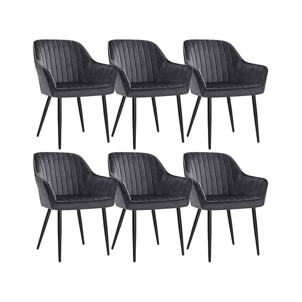 Polstret stol - Ergonomisk design - Samt - Grøn