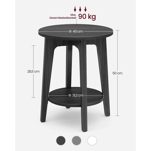 Moderne sidebord - 2-lags design - Træ - Sort