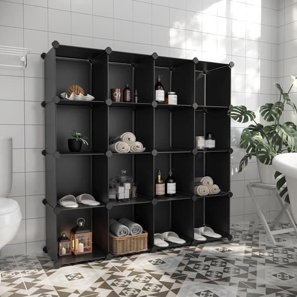 Skohylde - DIY-kubesystem - Stabelbar - Sort