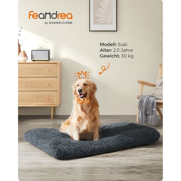 Hundbädd - Fluffig och bekväm - Mörkgrå