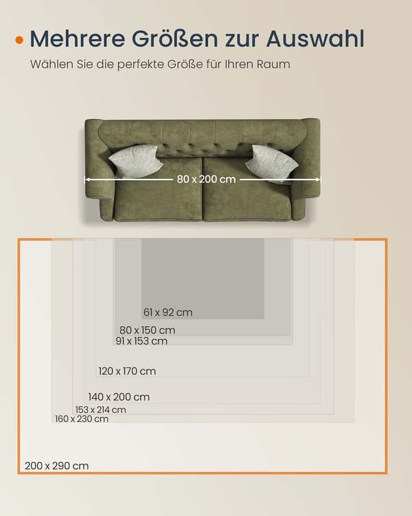 Fluffig Boho-matta 200 x 290 cm cappuccino beige