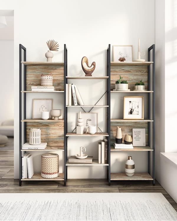Bogreol - Robust design - Blå-mørket eg-sort
