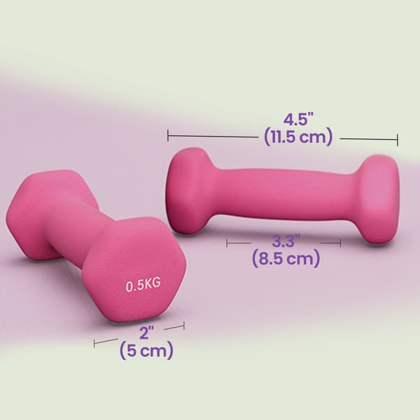 Håndvægte - Sæt med 2 - 0,5 kg - Sort