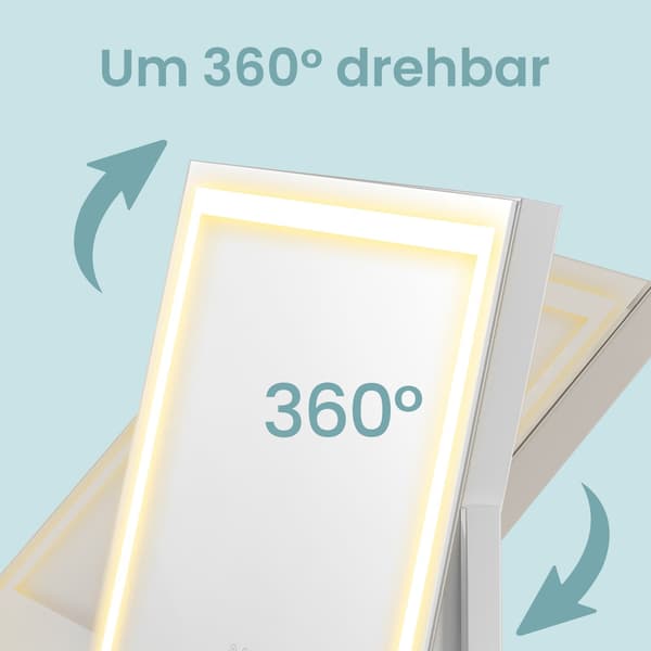 Sminkspegel med touchkontroll - Dimbar - Sminkspegel med belysning