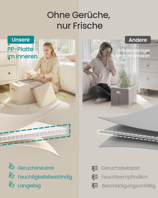 Opbergtas - set van 3 - organizerdozen - zandbeige