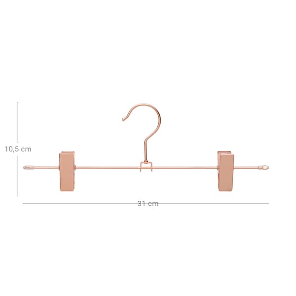 Klädhängare - Eleganta klämmor - Roséguld