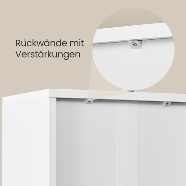 væghylde - 6 niveauer - Cloud White - Minimalistisk design