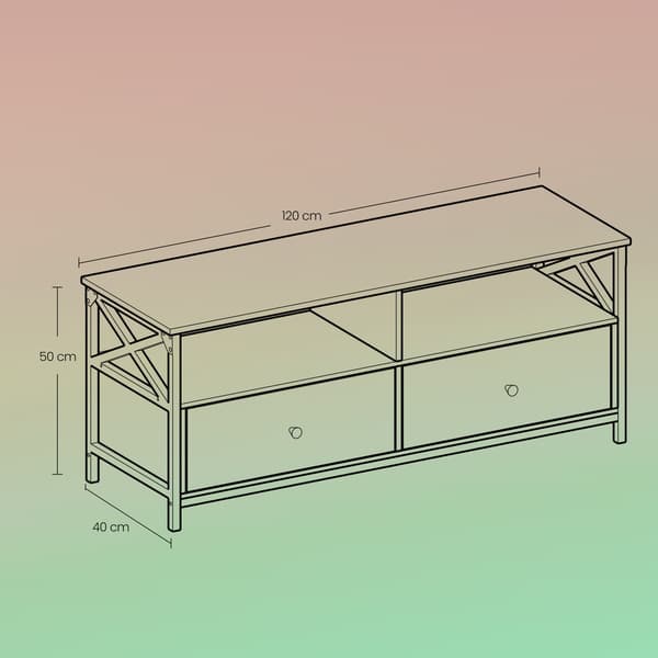TV-bord - Moderne design - Træ - Sort