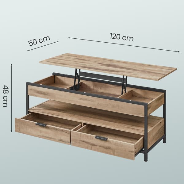 Højdejusterbart bord - Sidemodel - Med skuffer