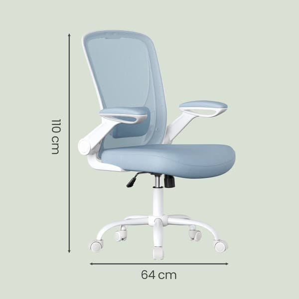 Ergonomisk kontorstol - 1 stk. - gyngefunktion - drejestol