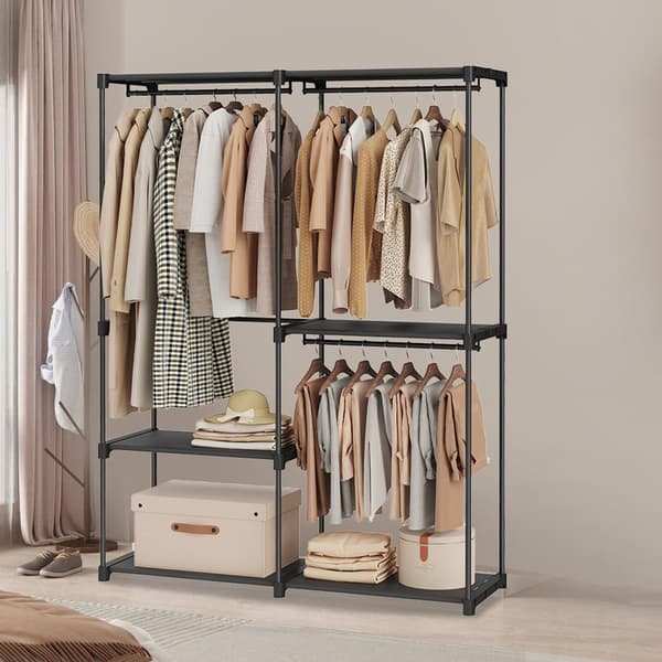 Åben garderobe - robust og praktisk - sort