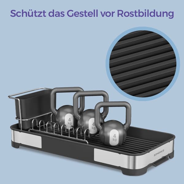 Tørrestativ - Kompakt og robust - Rustfrit stål - Sølvsort