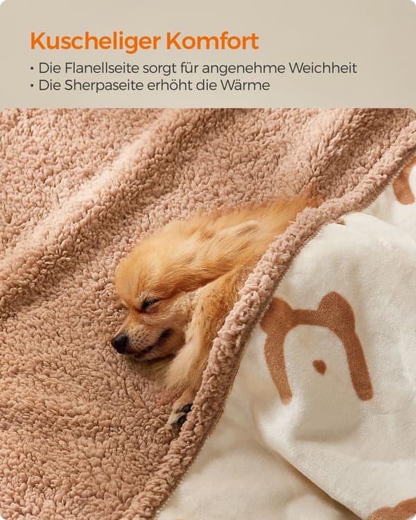 Hundetæppe - vandtæt - til miniaturehunde - beige