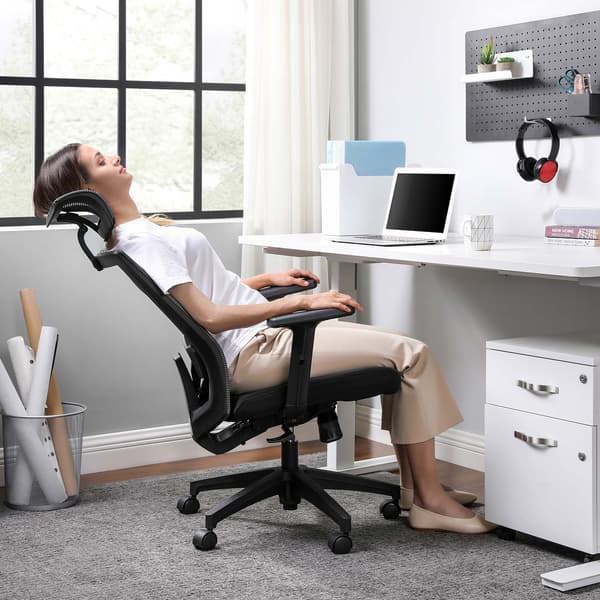 Kontorstol - Ergonomisk og Komfortabel - Grå