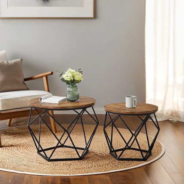 Soffbordsset - Modernt - Set om 2 - Brun-Svart