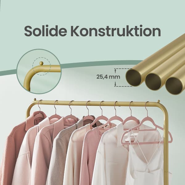 Vaateteline - 91 cm - pyörillä - hyllyllä