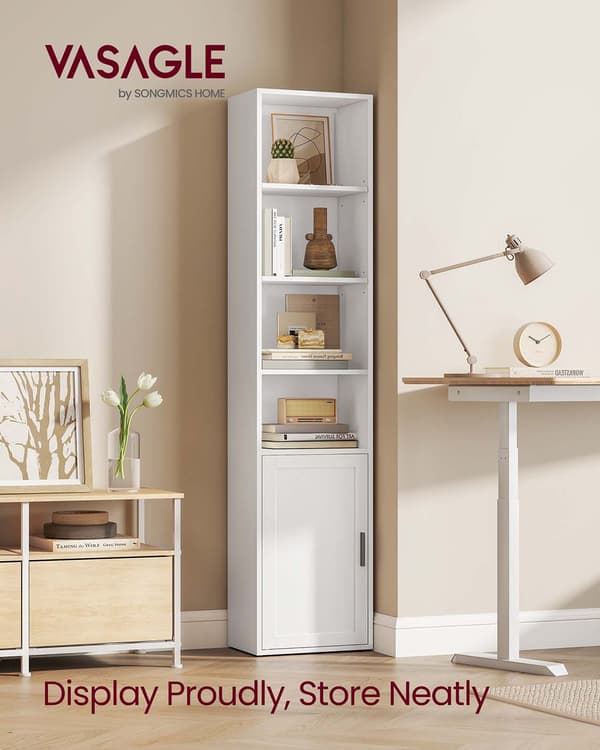 Hylde med 6 niveauer - Cloud White - 175 cm høj