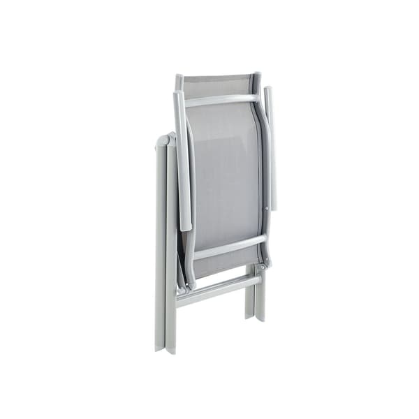 Trädgårdsstol - Justerbart ryggstöd - Aluminium - Grå
