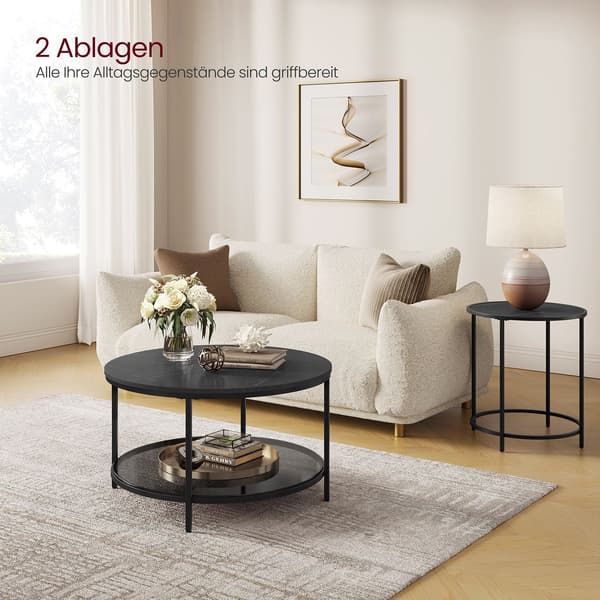 Stuebord - glasplade - moderne stil - sort marmor
