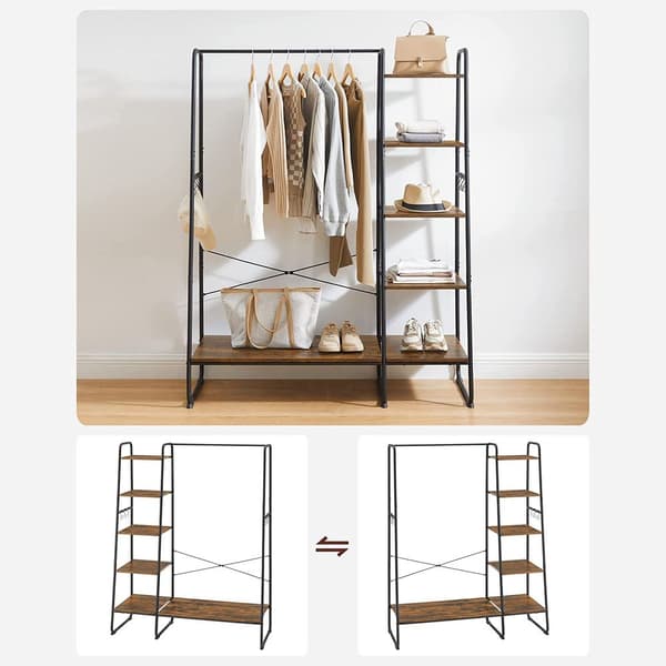 Garderobe - Elegant design med gardiner - Sort