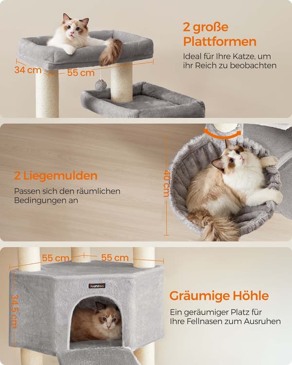 Kradsetræ - Stor model - Flere niveauer - Til store katte