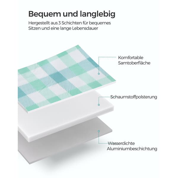 Picknickfilt - vattentät och bekväm - grönvit