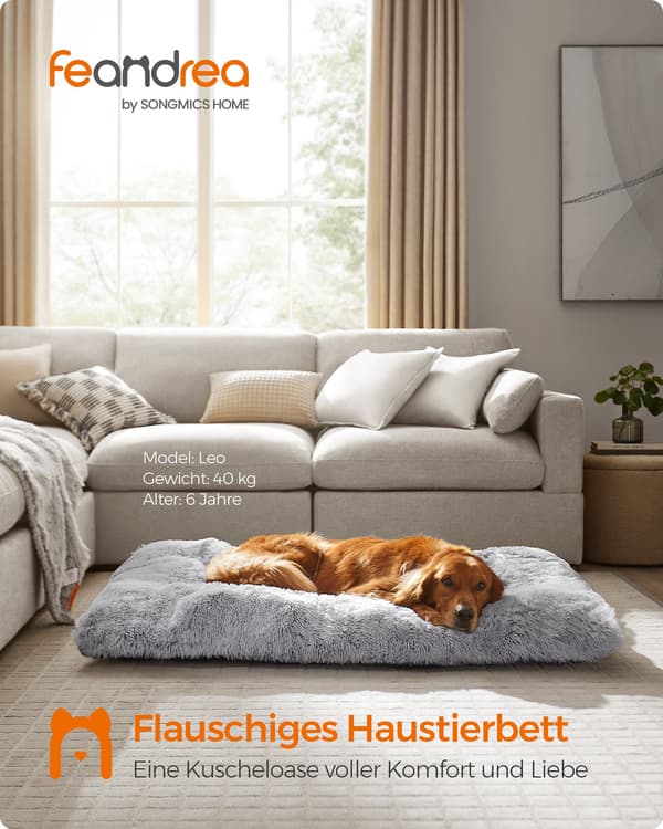 Hundeseng - blødt fyld - ombre grå