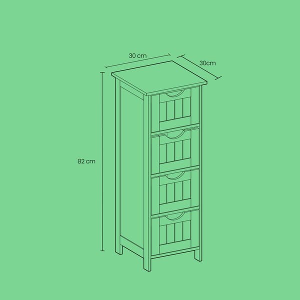 Badrumsskåp - Kompakt design - Lagergrön