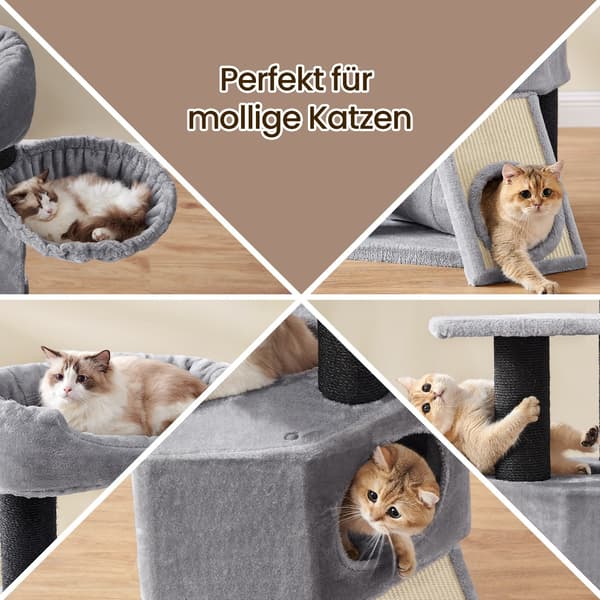 Stor klösbräda - Robust och hög modell - Ljusgråsvart