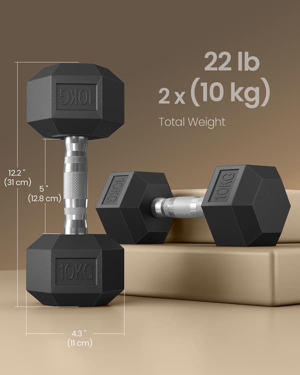 Hantelset 20 kg - Bläcksvart