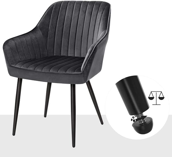 Matstolar - Ergonomisk design - Klädda - Grå