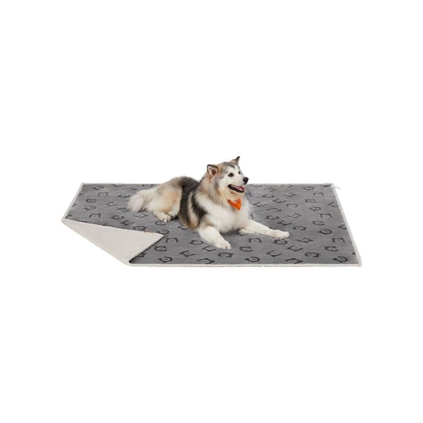 Hundetæppe - til ekstra store hunde - Sherpa - grå