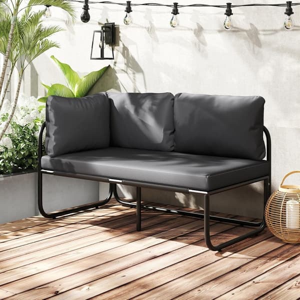 Trädgård - Lounge Soffa Möbler Utomhus med Kuddar sits - 2 - Grå