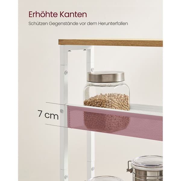 Vogn - 4 niveauer - Hvid eg