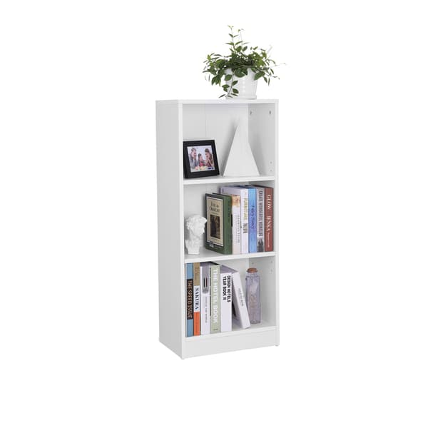 Bogreol - stilfuldt design - 3 rum - hvid