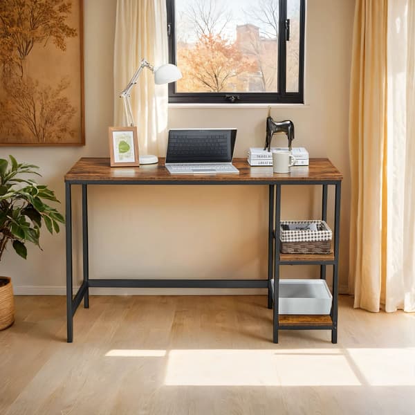 Computerbord - moderne design - brun-sort