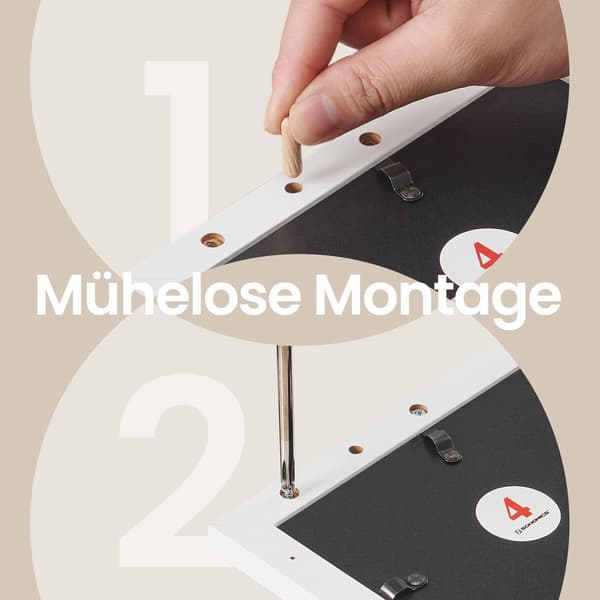 Fotoramscollage - Set med 10 ramar - Modern design - Molnvit