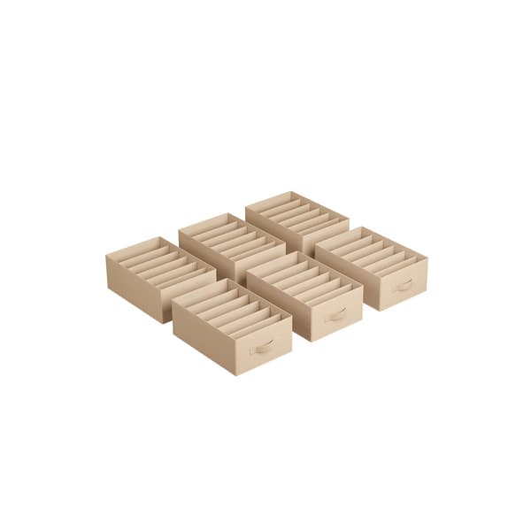 Garderobsförvaringsset - set om 6 - sandbeige