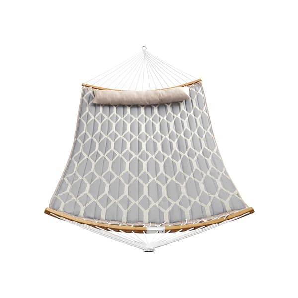 Hängmatta - Grå och beige diamanter - Bomull - Grå och beige
