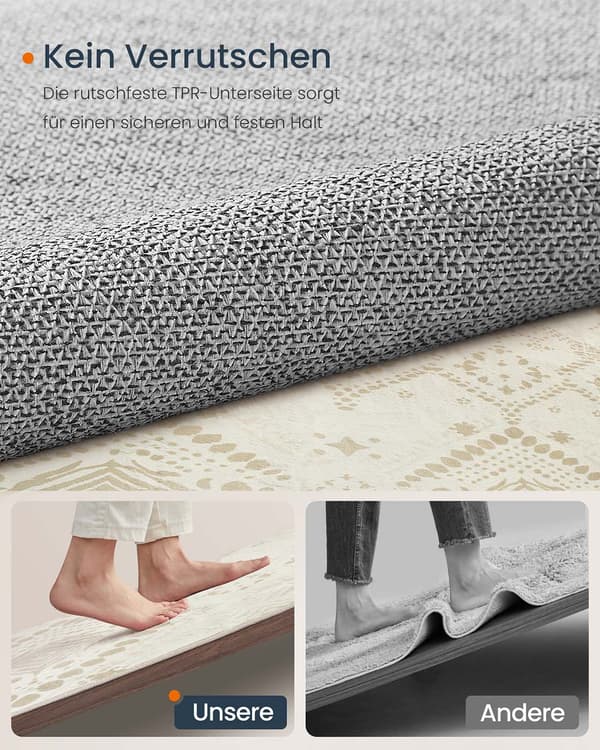 Fluffig Boho-matta 120 x 170 cm sandbeige