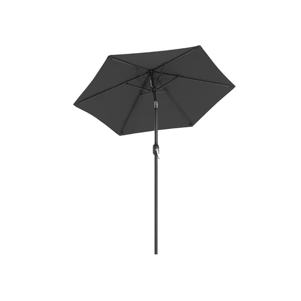 Haveparasol - Vipbar med håndsving - Grå