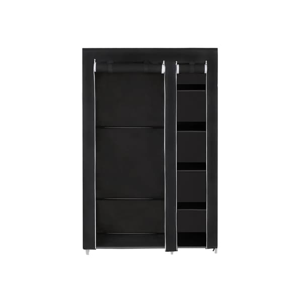 Sammenklappelig garderobe - pladsbesparende - sort